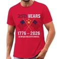 thumbnail image 2 of FchengtaiS 250th Anniversary USA Shirts for Men American Flag T-Shirt 4th of July Shirt Short Sleeve Crewneck Pullover Tops 250 Years Birthday Patriotic Tops Red XXXL, 2 of 5
