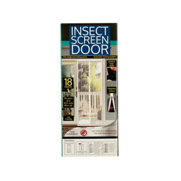 Bulk Buys OF984-4 Insect Screen Door with Magnetic Closure- 4 Piece -Pack of 4