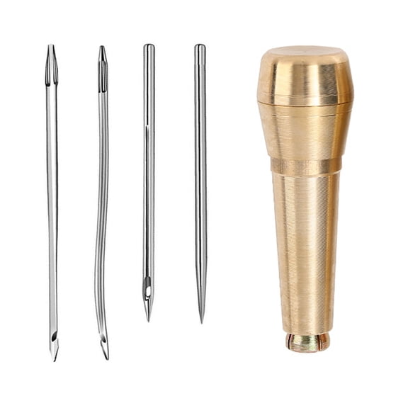 Leather Sewing Awl Needle with Handle Sewing Awl Leather Craft Needle Leatherworking Tool for Thick Canvas Shoe Repair