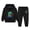 Black, variant on Boys 2 Piece Fall Outfits Cute Cartoon Printed Long Sleeve Hoodie Sweatpants Set, Toddler Boy Spring Winter Clothes for Kids, Black 5-6 Years