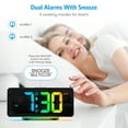 thumbnail image 6 of Digital Alarm Clock, AMIR RGB LED Alarm Clock 7" Volume & Brightness Adjustable Snooze 12/24H USB Charging Port Alarm Clock for Bedroom Bedside Living Room Office Gift, 6 of 11
