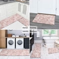 thumbnail image 6 of Kitchen Rugs and Mats Non Skid Washable Spring Flowers Leaf Kitchen Mat and Rug Set,Floor Cushion Absorbent Rug,Rubber Backed Area Rugs for Kitchen Laundry, 6 of 7