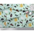 thumbnail image 3 of Soimoi Polyester Crepe Fabric Bird,Squirrel & Rabbit Animal Fabric Prints by Yard 52 Inch Wide, 3 of 3