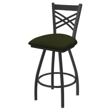 XL 820 Contessa 30" Swivel Bar Stool with Pewter Finish and Canter Pine Seat