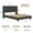 Black, variant on Nathaniel Home, Cotton Linen Beds, Queen Beds Frame, Tufted Upholstered Bed with Wingback, Low Profile Platform Beds, Strong Wooden Slats, Black Adult