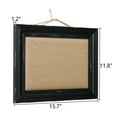 thumbnail image 3 of SOFE Cute Linen Small Bulletin Board 15.7" × 12", Farmhouse Bulletin Board with White Leaves Print, Wood Framed Pin Board Rectangular Vision Board for Office, Living Room, Bedroom, 3 of 8