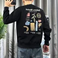 thumbnail image 5 of Camiseta para hombre, sudaderas de manga larga, estampadas, holgadas, de poliéster, elásticas, nuevas, sociales, coreanas, de lujo, estéticas, jerséis para hombre, 5 of 5