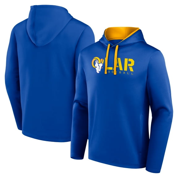 Men's Logo Athletic Royal Los Angeles Rams Head Start Pullover Hoodie