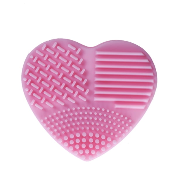 WIFKLSIIPG Silicone Heart Shape Makeup Brush Cleaner Cosmetic Cleaning Tool Washing Brush