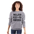 thumbnail image 3 of Major Key Success Motivational Unisex Plus Fleece Graphic Sweatshirt Brisco Brands 2X, 3 of 5