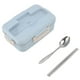 thumbnail image 1 of Bento Box Fiambrera térmica Bento con cuchara y palillos para adultos, niños y estudiantes (vajilla de fiambrera azul nórdica), 1 of 8