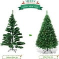 thumbnail image 3 of Árbol de Navidad artificial de 24 pulgadas, pino navideño clásico con soporte de metal sólido, verde sin iluminación, 3 of 5