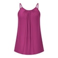 thumbnail image 4 of HUJlwoi Plus Size Tops for Women Pleated Spaghetti Strap Lightweight Camisole Trendy Sleeveless Backless Tanks Casual Summer Lady Shirts, 4 of 7