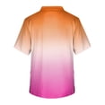 thumbnail image 4 of Domuza Men Scrub Top Gradient Tie-Dye Short Sleeve V Neck Nurse Uniform Big and Tall Soft Comfy Medical Workwear with 3 Pockets Yellow L, 4 of 4