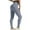 Blue, variant on Kmdttou Women's High Waist Yoga Pants for Women Long Solid Color Hip Lift Fitness High Waist Elastic Exercise Yoga Pants