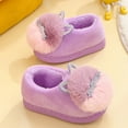 thumbnail image 7 of yocbz Kids Slippers Girls Baby Girls' and Boy's House Slippers with Non-Slip Rubber Purple,Size for US 1.5, 7 of 7