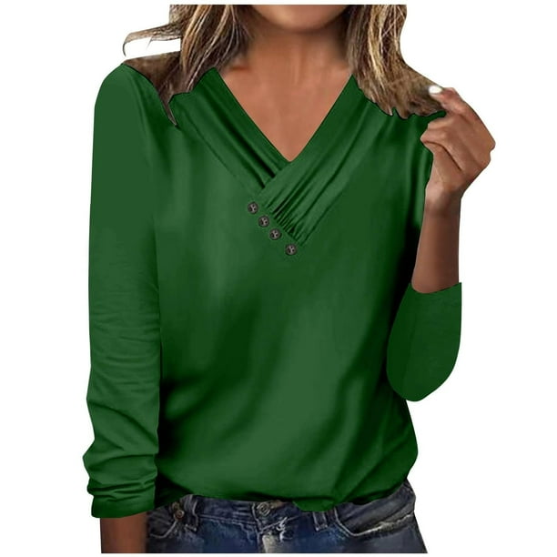 Camiseta de manga corta con cuello en V para mujer: top con estampado «Love», poliéster, tallas S-XXXL, tallas EE. UU./Reino Unido/UE, informal/para todas las estaciones