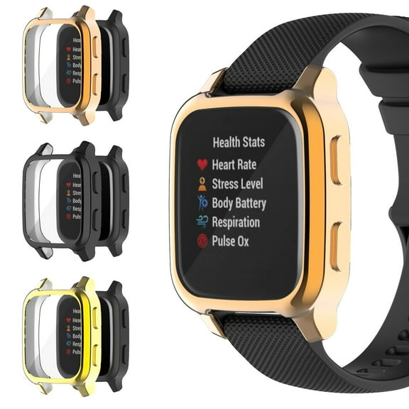 Kiplyki 3pcs Premium Soft TPU Bumper Shell Cover Protective Plating Case for Garmin Venu