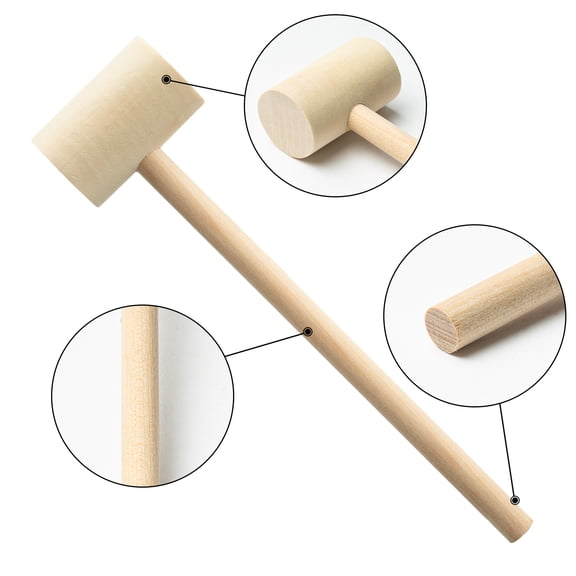 Lobster Mallets,Natural Hardwood Seafood Shell Opener Set, 24 Piece