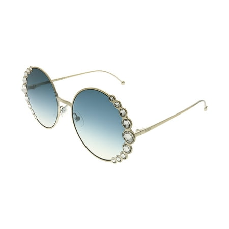 Fendi Ribbons And Crystals FF 0324 3YG 08 Womens  Round Sunglasses