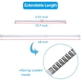 thumbnail image 2 of Set of 6 Extendable Rods Without Drilling Curtain Rods for Wardrobe Bathroom Kitchen (White, 40-70cm), 2 of 5