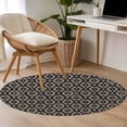 thumbnail image 4 of Abstract Contemporary, Round Area Rug 3.3 FT, Non Slip Small Entryway Kitchen Mat, Solid Minimalist Geometric Washable Soft Circular Rug Non-Shedding Door Mat for Bathroom Playroom Kids Room, 4 of 9