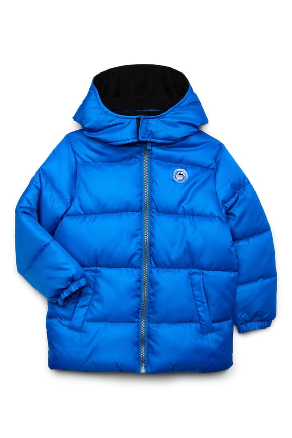 Boys Hooded Ripstop Puffer Winter Coat, Sizes 4-18