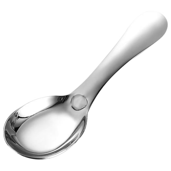 LOLIPPYY Small Kids Spoon with Short Handle, 1 Piece Stainless Steel Utensil for Children