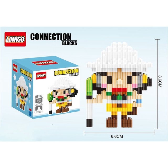 One Piece Connection Building Blocks Luffy Chopper Nami Sanji Zoro Usopp Ace Franky Brook Robi Diamond Brick Figure Toy For Kids 68197 Usopp With box