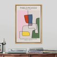 thumbnail image 2 of PixonSign Framed Canvas Print Wall Art Multicolor Mid-Century Picasso Lines Abstract Shapes Illustrations Modern Art Decorative Minimal Relax/Calm for Living Room, Bedroom, Office - 16"x24" NATURAL, 2 of 5