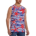 thumbnail image 2 of Pofeuu Sea Stars Print Men's Muscle T-Shirt, Sleeveless, Muscle Tank, Classic Muscle Tee Top For Men Casual Sleeveless Muscle T-Shirt Trendy Clothes-3X-Large, 2 of 7