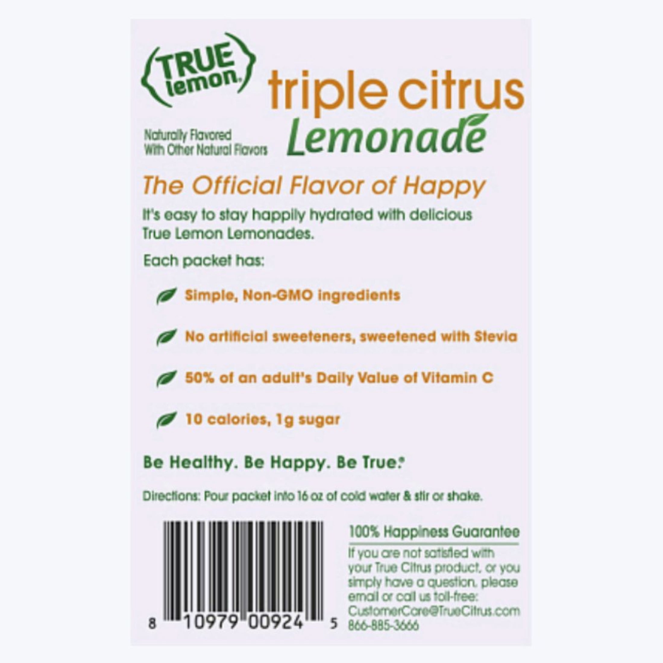 (12 pack) True Lemon Triple Citrus Lemonade Drink Mix, 10 Calories, No Artificial Sweetners, 10 Count