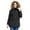 Black, variant on Women Winter Fleece Hooded Thicken Parka Casual Long Sleeve Zipper Button Down Overcoat Jacket Trench Coat Outerwear