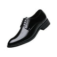thumbnail image 2 of Tawop Dress Shoes for Men Faux Leather Business Lace Up Pointy Toe Oxfords Black Size:6.5, 2 of 5
