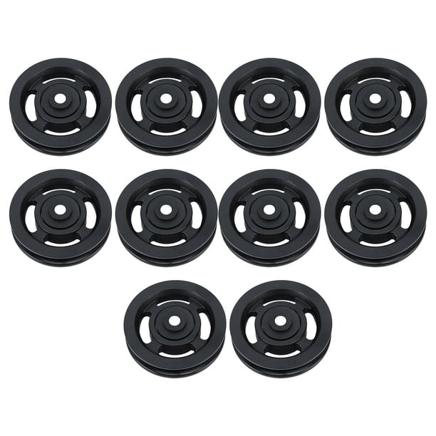 Rueda de polea, 10 piezas de 90 mm con rodamiento universal, rueda de polea de nailon, rueda de polea para equipos de gimnasio, construcción robusta
