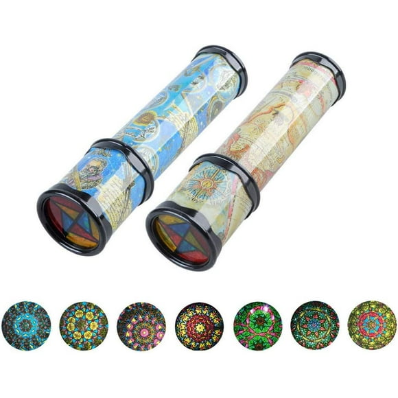 2pcs(shipped randomly)Baidu Magic Inside Lookout Tube with Kaleidoscope Paper, Classic Adjustable Kaleidoscope Educational for Party