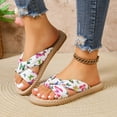 thumbnail image 2 of Rokment Women's Butterfly Beach Slides Sandals 2026 Summer Bohemian Comfortable Casual Waterproof Straw Footbed Platform Walking Dress Slip on Slippers for Indoor Outdoor B Size 8, 2 of 6
