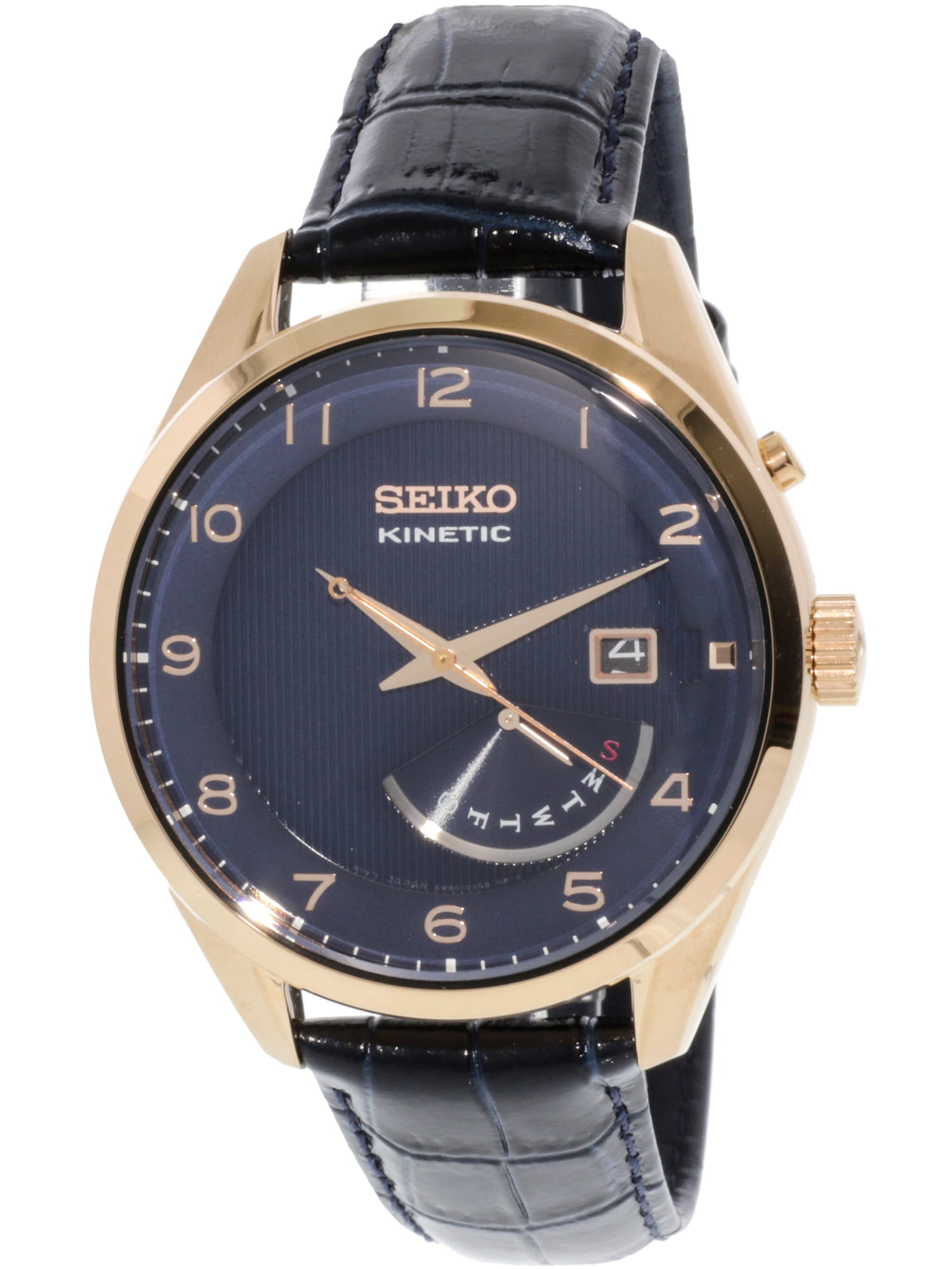 seiko kinetic gold mens watch