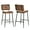 Brown, variant on Homy Casa 26.7" Counter Height Bar Stools, Set of 2, Brown Faux Leather, for Bistro Kitchen Island