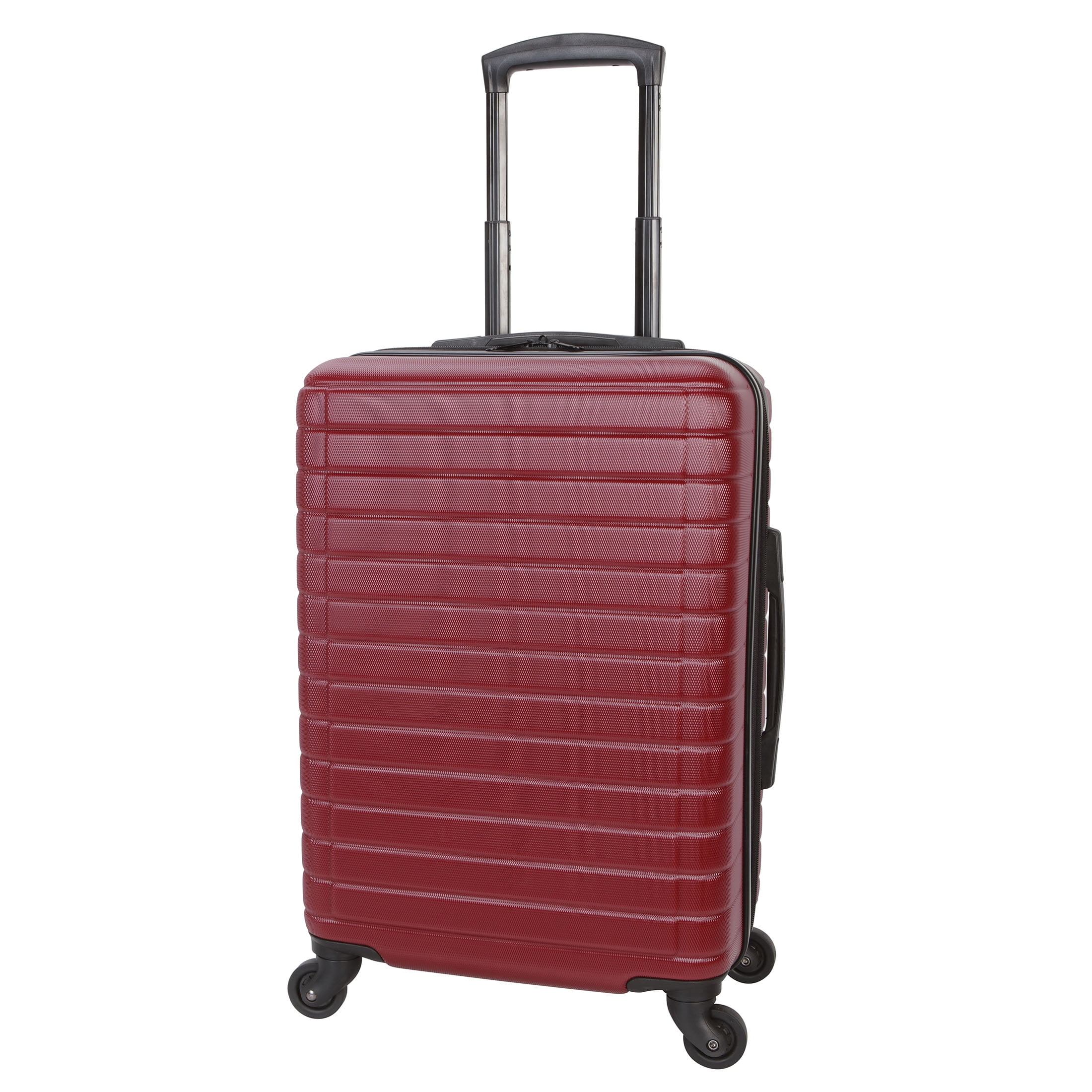 Protégé Vacationer 20-inch Carry-on Expandable Hardside Luggage With 360-Spinner Wheels and Divider Pockets, Deep Red