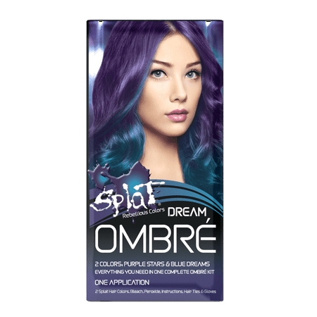 Splat Ombre Dream Hair Color Kit Semi Permanent Blue Purple