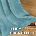 thumbnail image 6 of H.VERSAILTEX Elegant Natural Linen Sheer Curtain Panels, Energy Saving Privacy Protection Nickel Grommet Window Panels / Drapes for Bedroom / Living Room, 2 Panels, 52x108-Inch, Turquoise, 6 of 6
