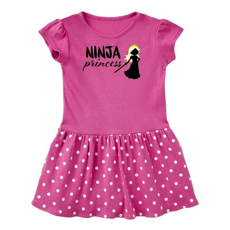 

Inktastic Ninja Princess-blond silhouette Gift Toddler Girl Dress