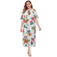 thumbnail image 2 of Nightdress for Women Long - Nightgowns for Women, Soft Nightgowns, Comfy 3/4 Sleeve Ladies Sleepwear Gown Nightdress for Women Plus Size XL-5XL, 2 of 9