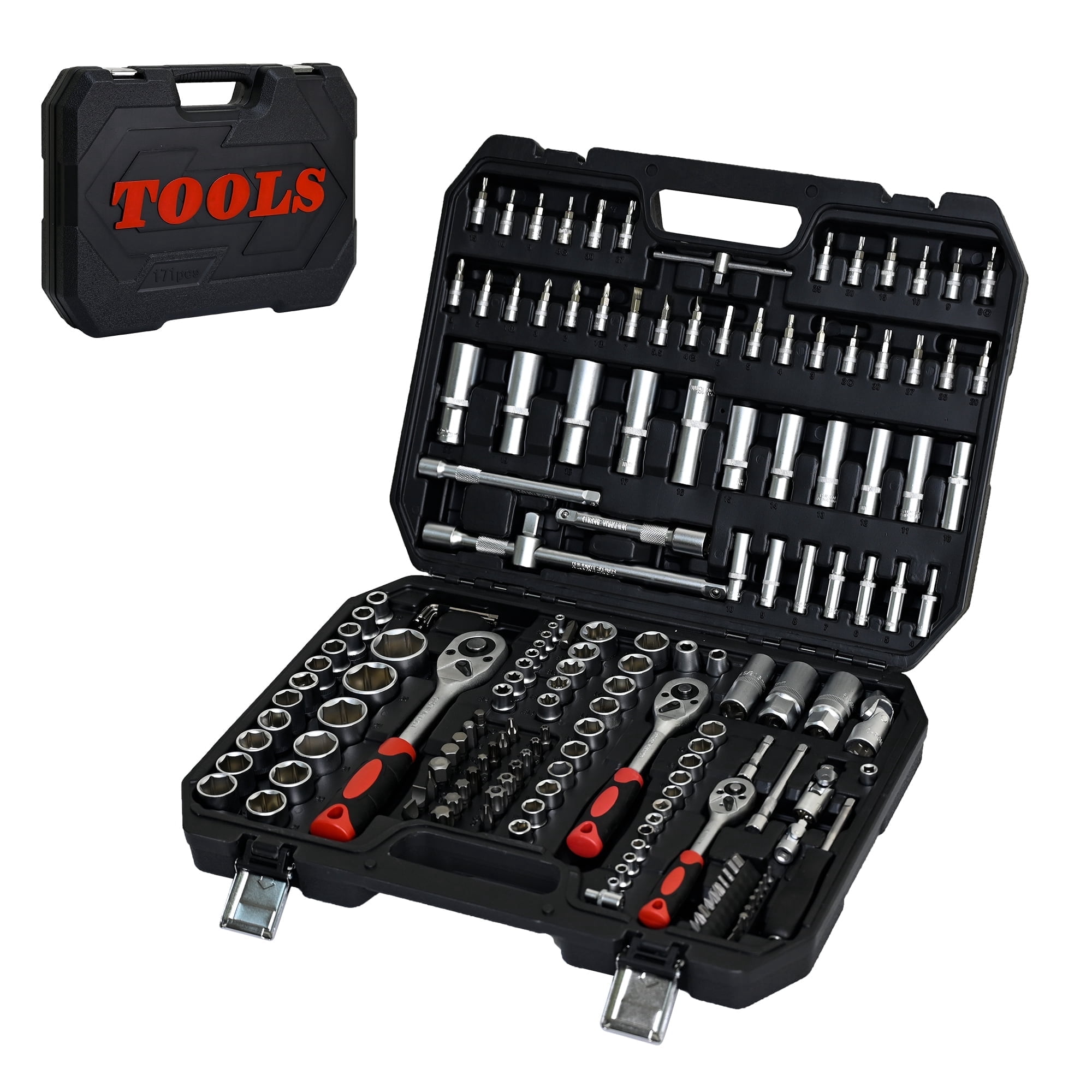 Artman Tool Set - Socket and Ratchet Wrench Toolbox, 171pcs Tool Box, Universal Home Car Repair Tool Set for Men and, Perfect for Homeowners, DIY Enthusiasts, and Mechanics