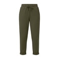 thumbnail image 3 of Vrorvz Crop Pants for Women Elastic High Waisted Pant Loose Casual Workout Athletic Trouser Ladies Trousers, 3 of 4
