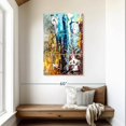 thumbnail image 2 of Elephant Stock The Blue Above Us Wall Art - Vertical Multi Panel Canvas - Living Room Wall Decor - Abstract Multi Panel - Orange And Turquoise Decor By Mara Galvao - 28" x 45", 2 of 4