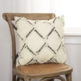 thumbnail image 6 of Rizzy Home Diamond 18" x 18" Cotton Duck Pillow Cover in Natural, 6 of 6