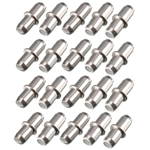 Uxcell Furniture Cupboard Shelf Pins Pegs Supports Holder 5mm Metal 20