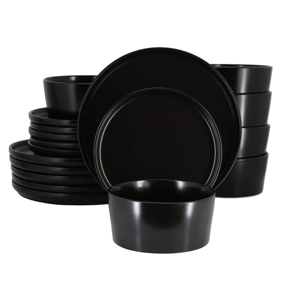 Elama Josh 18 Piece Stoneware Dinnerware Set, Tableware Setting Service for 6